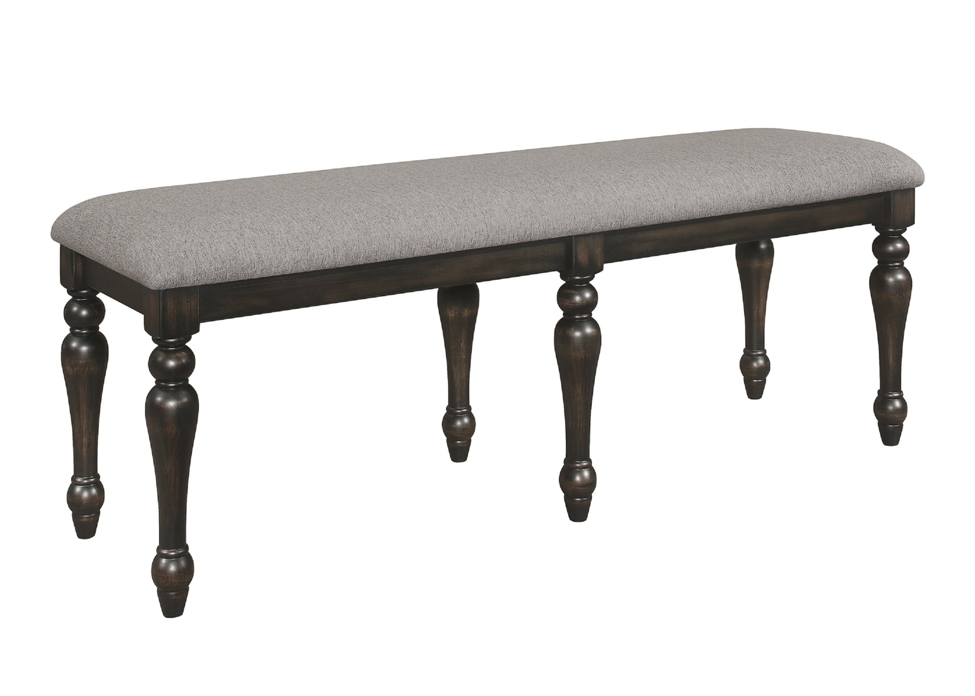 1pc Transitional Vintage Style Standard Height Dining brown gray-rectangular-traditional-wood