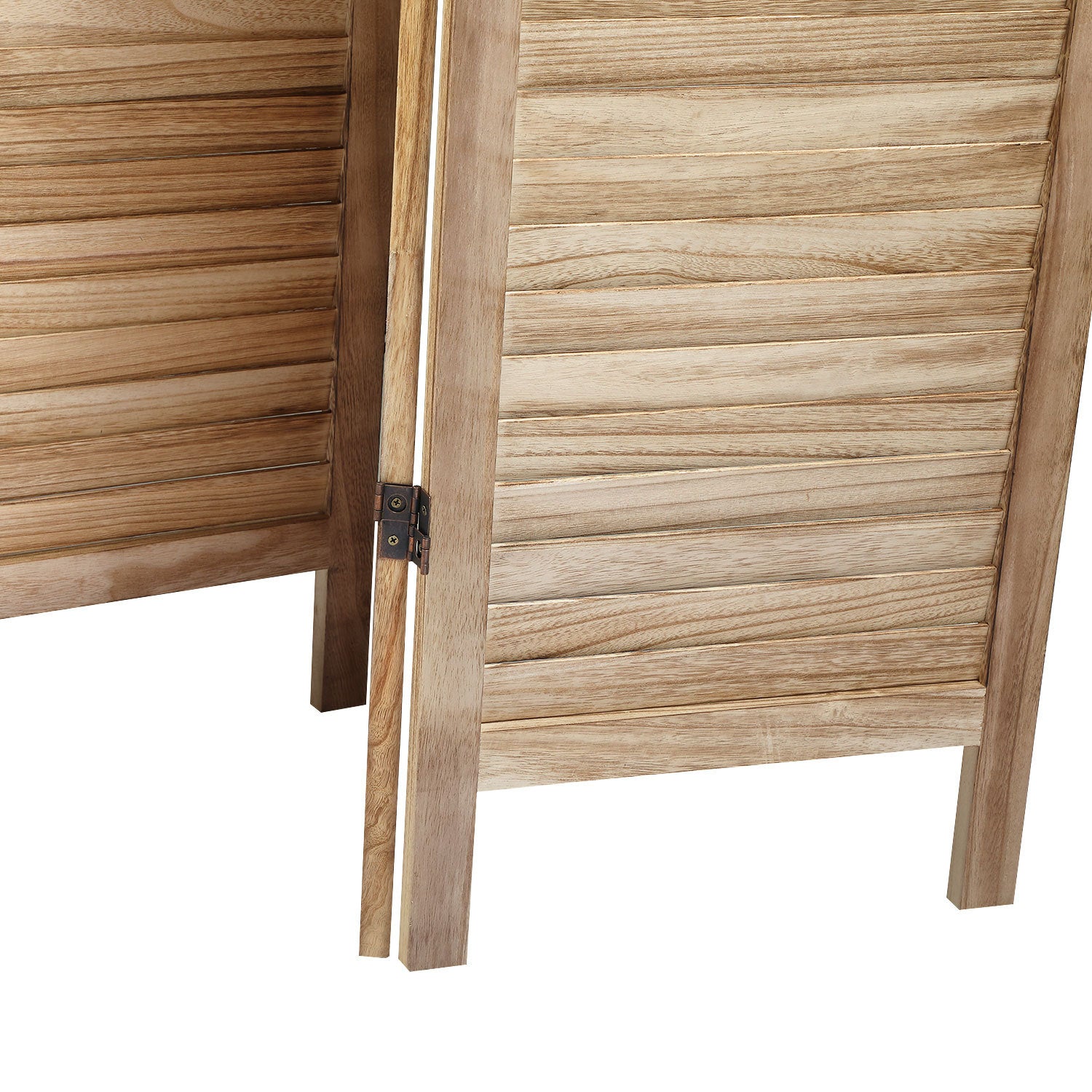 Sycamore Wood 8 Panel Screen Folding Louvered