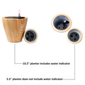 2 Pack 10 in. Light Wood Plastic Self watering Planter light brown-abs