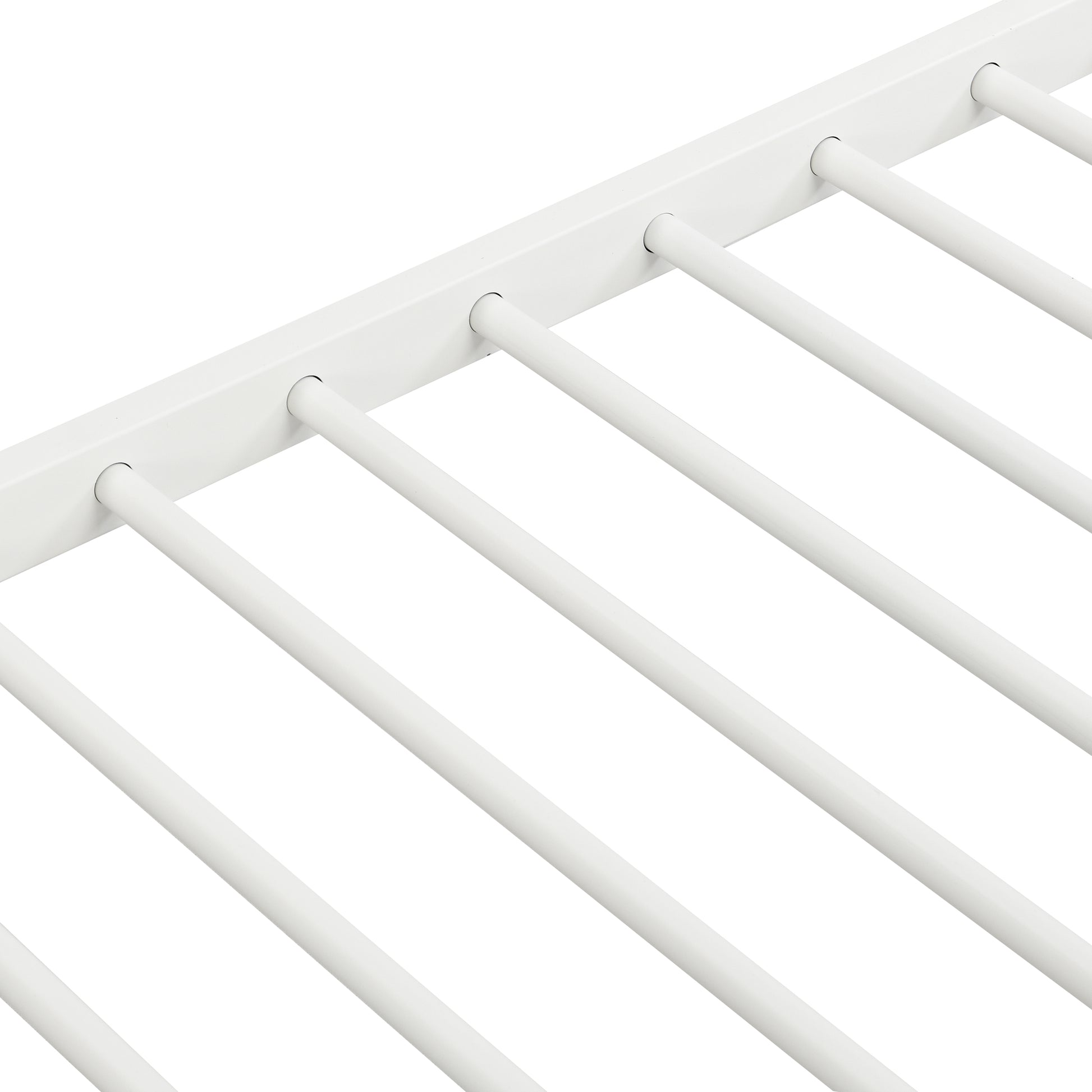 Metal Bunk Bed With Trundle White - Twin White