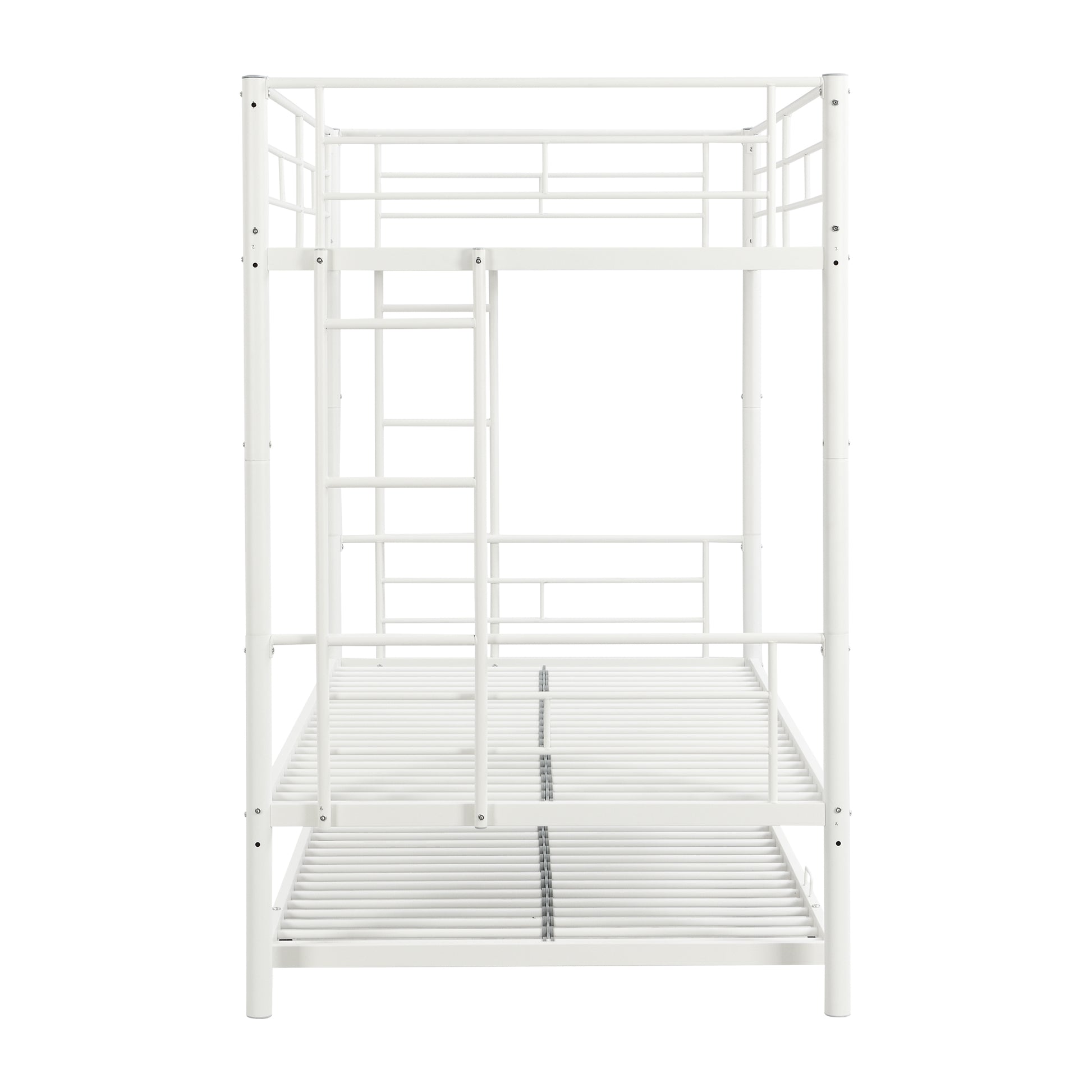 Metal Bunk Bed With Trundle White - Twin White