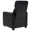 Black Upholstered Push Back Recliner