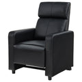 Black Upholstered Push Back Recliner