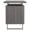 Weathered Grey 2 drawer Floating Top Office Desk