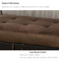 Rectangular Upholstered Ottoman With Storage And chocolate-foam-fabric