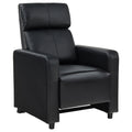 Black Upholstered Push Back Recliner