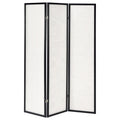 Beige and Espresso 3 panel Folding Screen