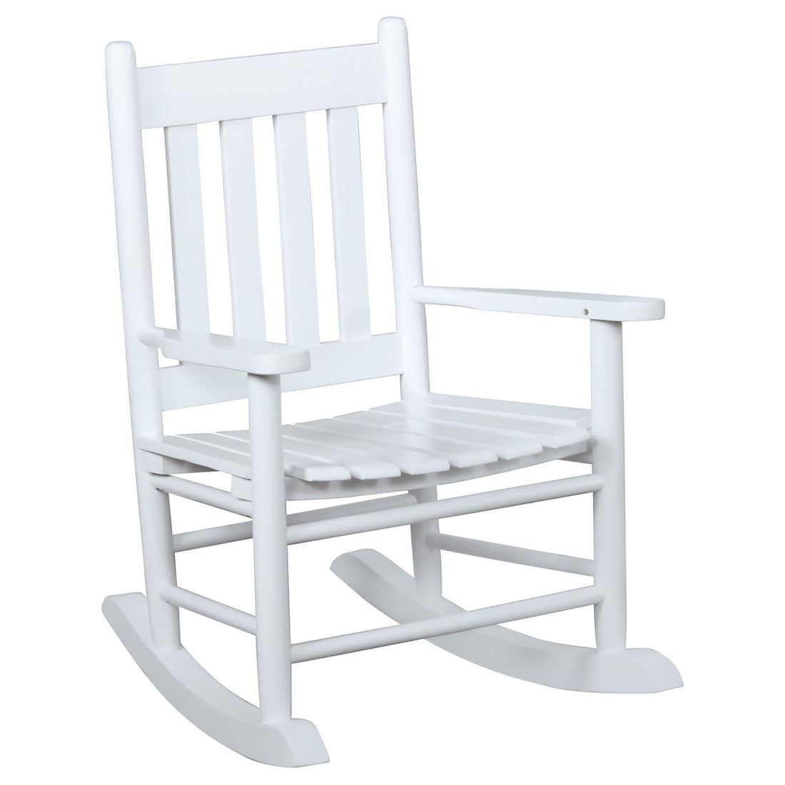 White Slat Back Youth Rocking Chair