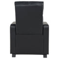 Black Upholstered Push Back Recliner