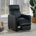 Black Upholstered Push Back Recliner