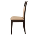 Beige and Cappuccino Upholstered Side Chairs Set