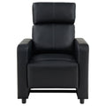 Black Upholstered Push Back Recliner