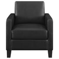 Black Cushion Back Upholstered Accent Chair