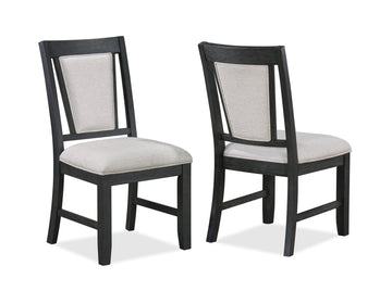 2pc Contemporary Dining Side Chair Upholstered