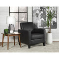 Black Cushion Back Upholstered Accent Chair