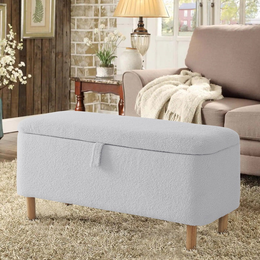 Basics Upholstered Storage Ottoman And Entryway