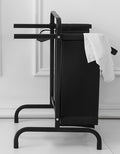 2 Tier Laundry Hamper 110L Large Oxford Clothes Basket black-fabric