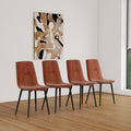 MDF Caramel Dining Table and Modern Dining Chairs Set caramel-kitchen-mid-century modern-accent