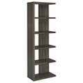 Weathered Grey 5 shelf Bookcase 5-grey-gray-corner-vertical-office-open