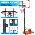 Portable Basketball Goal System with Stable Base and transparent-sporty-iron