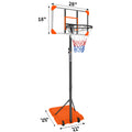 Portable Basketball Goal System with Stable Base and transparent-sporty-iron