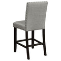 Grey and Antique Noir Upholstered Counter Height solid-grey-dining room-foam-spot