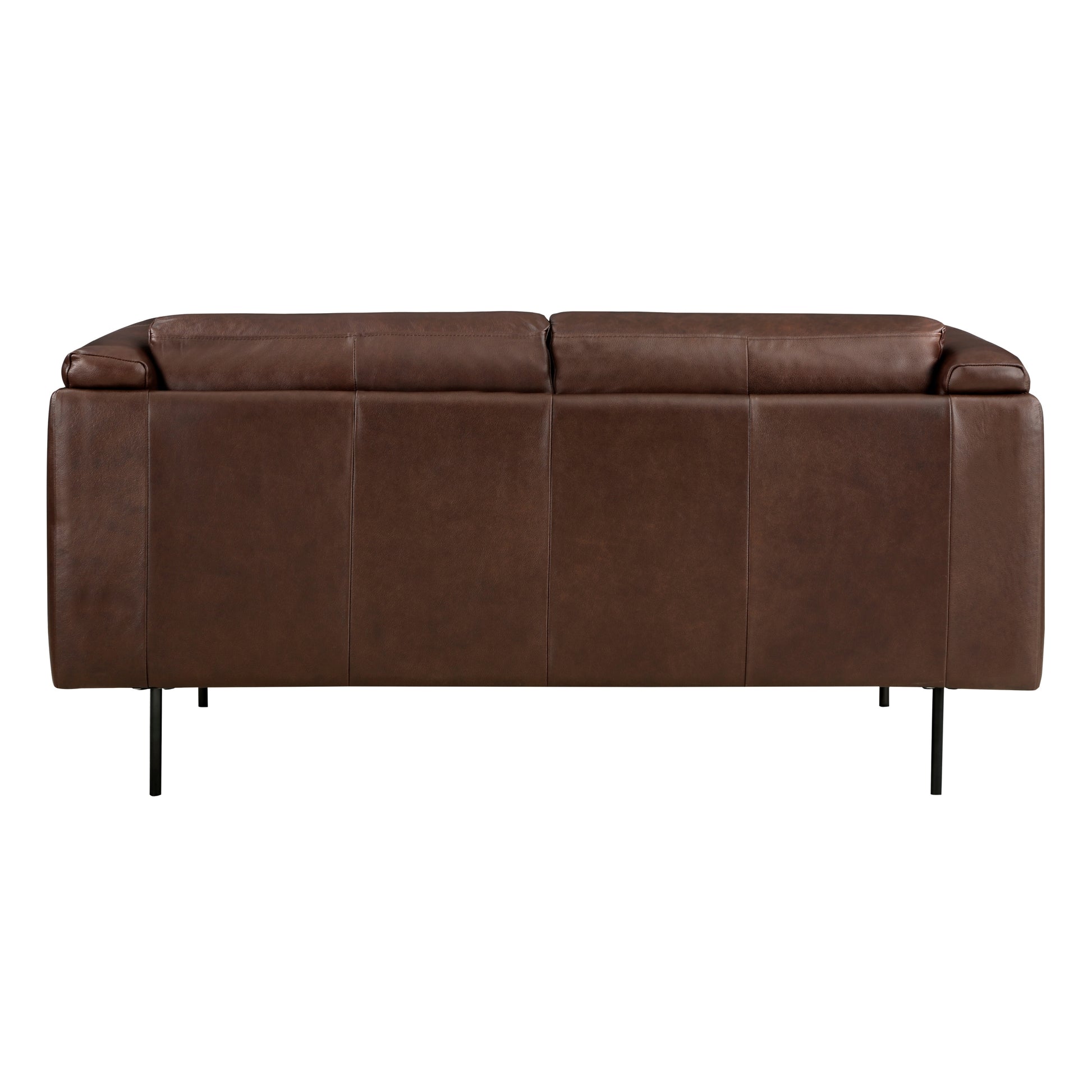 Modern Design Brown Genuine Leather Loveseat 1pc