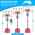 Portable Basketball Goal System with Stable Base and transparent-sporty-iron