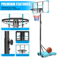 Portable Basketball Goal System with Stable Base and transparent-sporty-iron