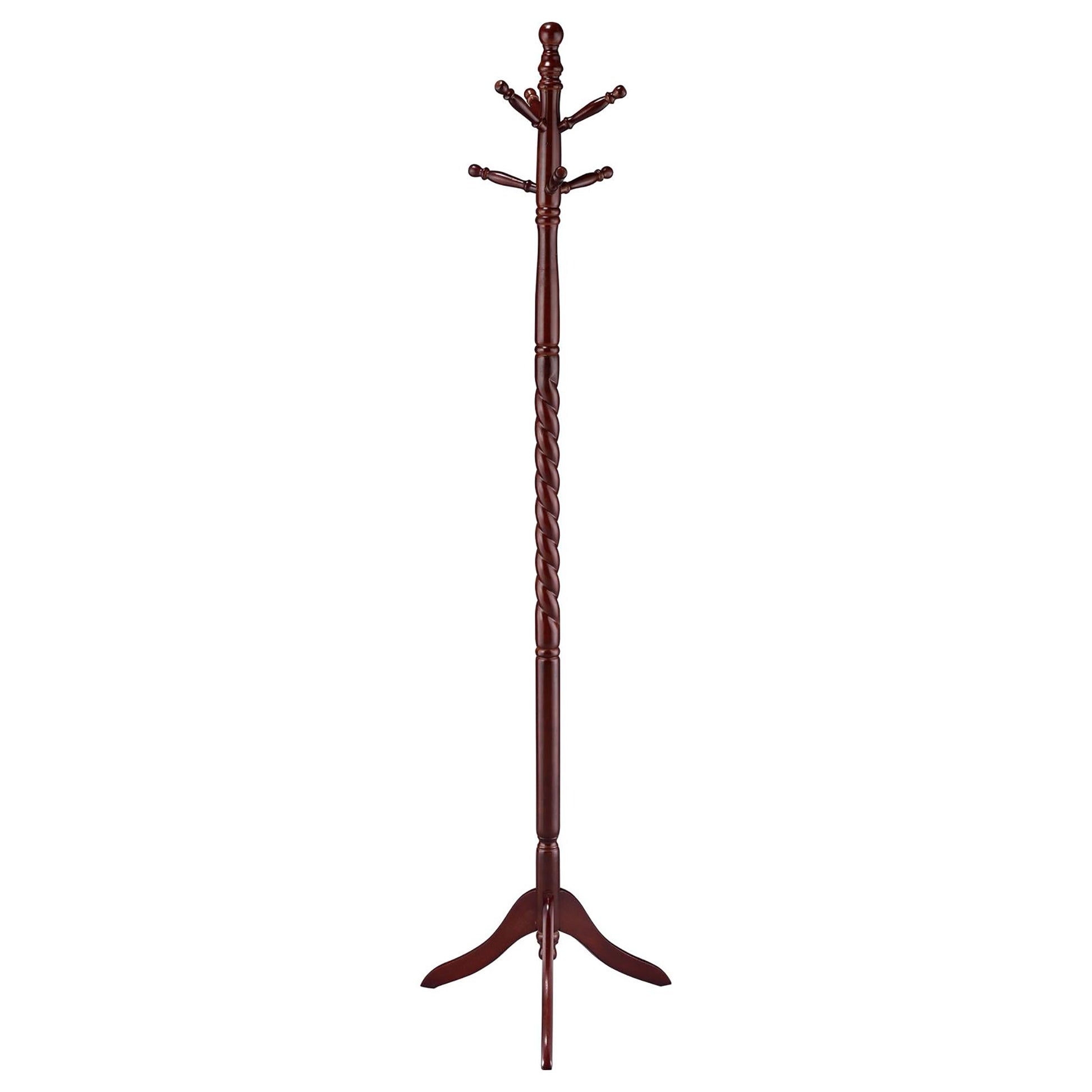 Merlot Coat Rack with Twisted Post