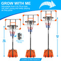 Portable Basketball Goal System with Stable Base and transparent-sporty-iron