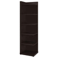 Cappuccino 6 tier Corner Bookcase