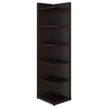 Cappuccino 6 tier Corner Bookcase