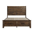 Burnished Brown Finish Classic Queen Bed with