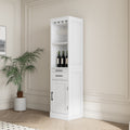 3.brown walnut color modular wine bar cabinet Buffet white-mdf