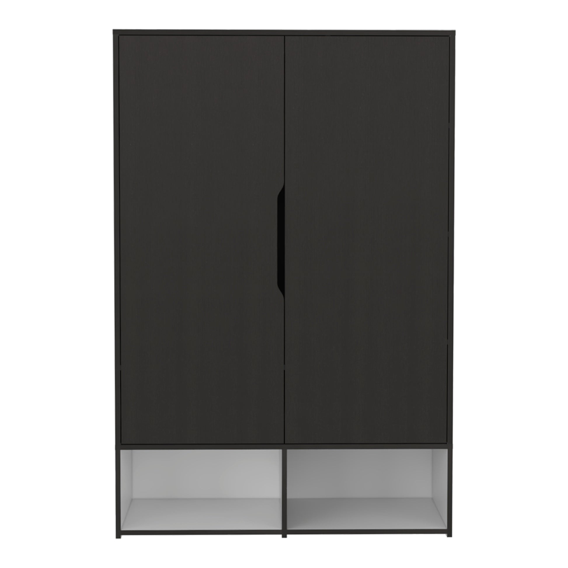 Armoire Barletta, Bedroom, Black White - Black