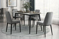 Contemporary Sleek Design Dining Set 5pc Dining Table metal-black multi-seats 4-metal-dining