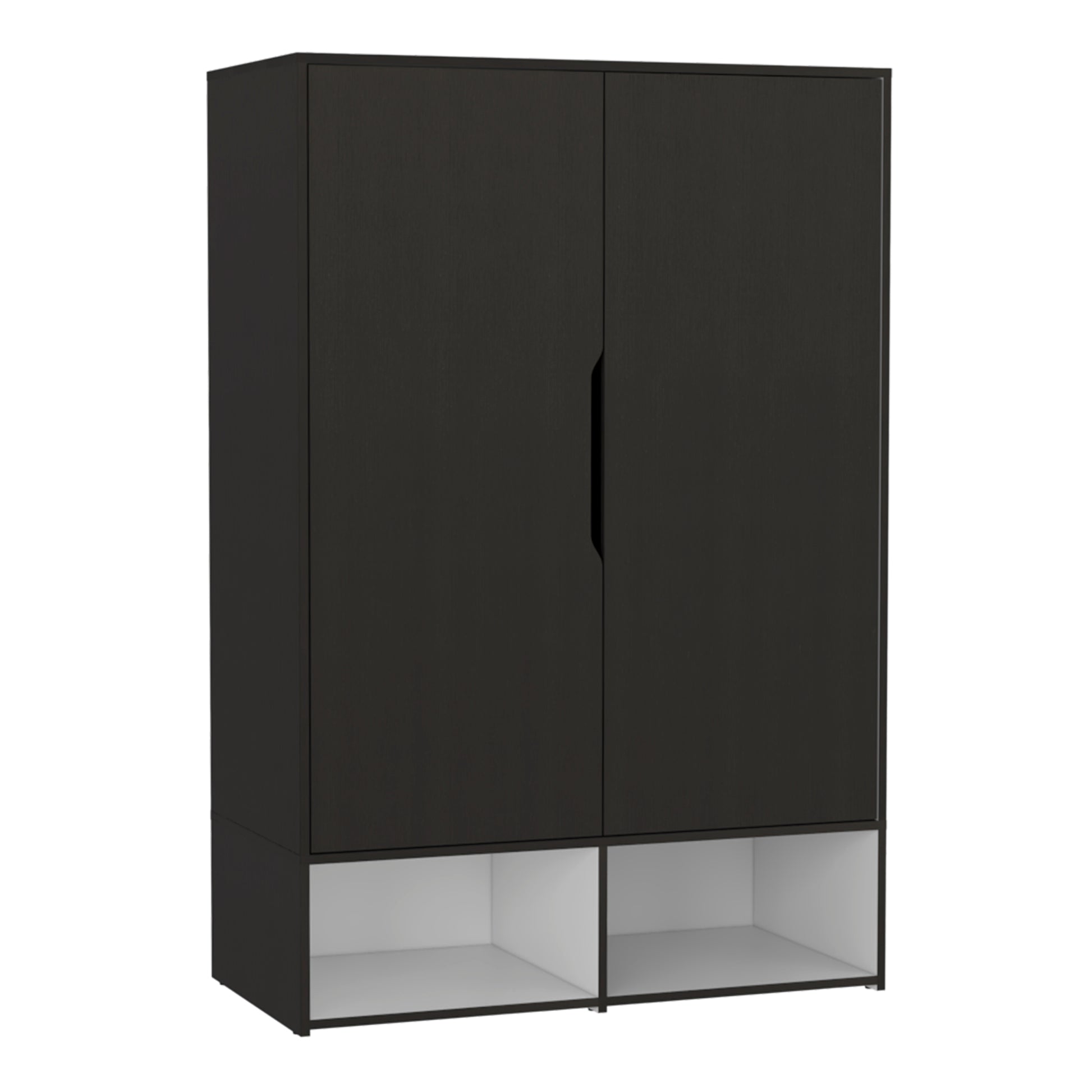 Armoire Barletta, Bedroom, Black White - Black