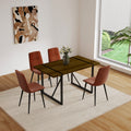 MDF Caramel Dining Table and Modern Dining Chairs Set caramel-kitchen-mid-century modern-accent