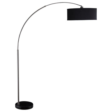 Black and Chrome Arc Floor Lamp