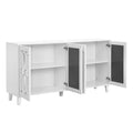 Buffet Cabinet With Adjustable Shelves, 4 Door