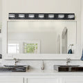 LED Modern Black Vanity Lights, 7 Lights Acrylic Matte black-modern-abs