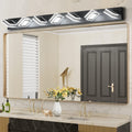 LED Modern Black Vanity Lights, 7 Lights Acrylic Matte black-modern-abs