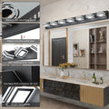 LED Modern Black Vanity Lights, 7 Lights Acrylic Matte black-modern-abs