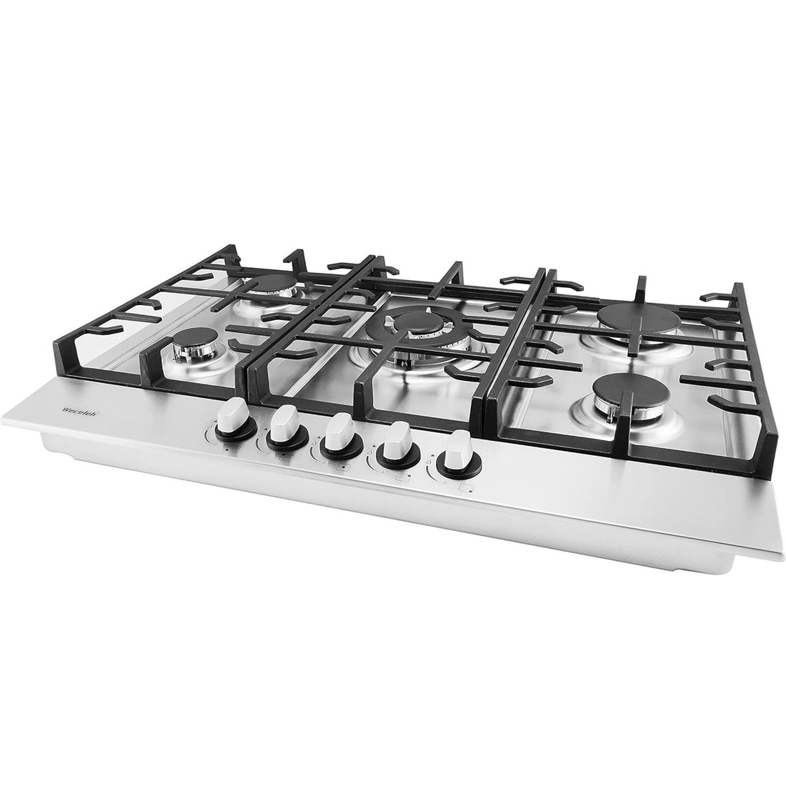 30" Built in Gas Cooktop Stove Top 5 Burners LPG NG silver-kitchen-modern-stainless steel