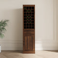 brown walnut color modular wine bar cabinet Buffet walnut brown-mdf