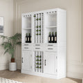 2.brown walnut color modular 32 wine bar cabinet white-mdf