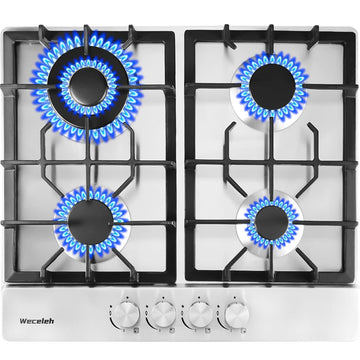 24" 4 Burners Gas Propane Cooktop Stove Top