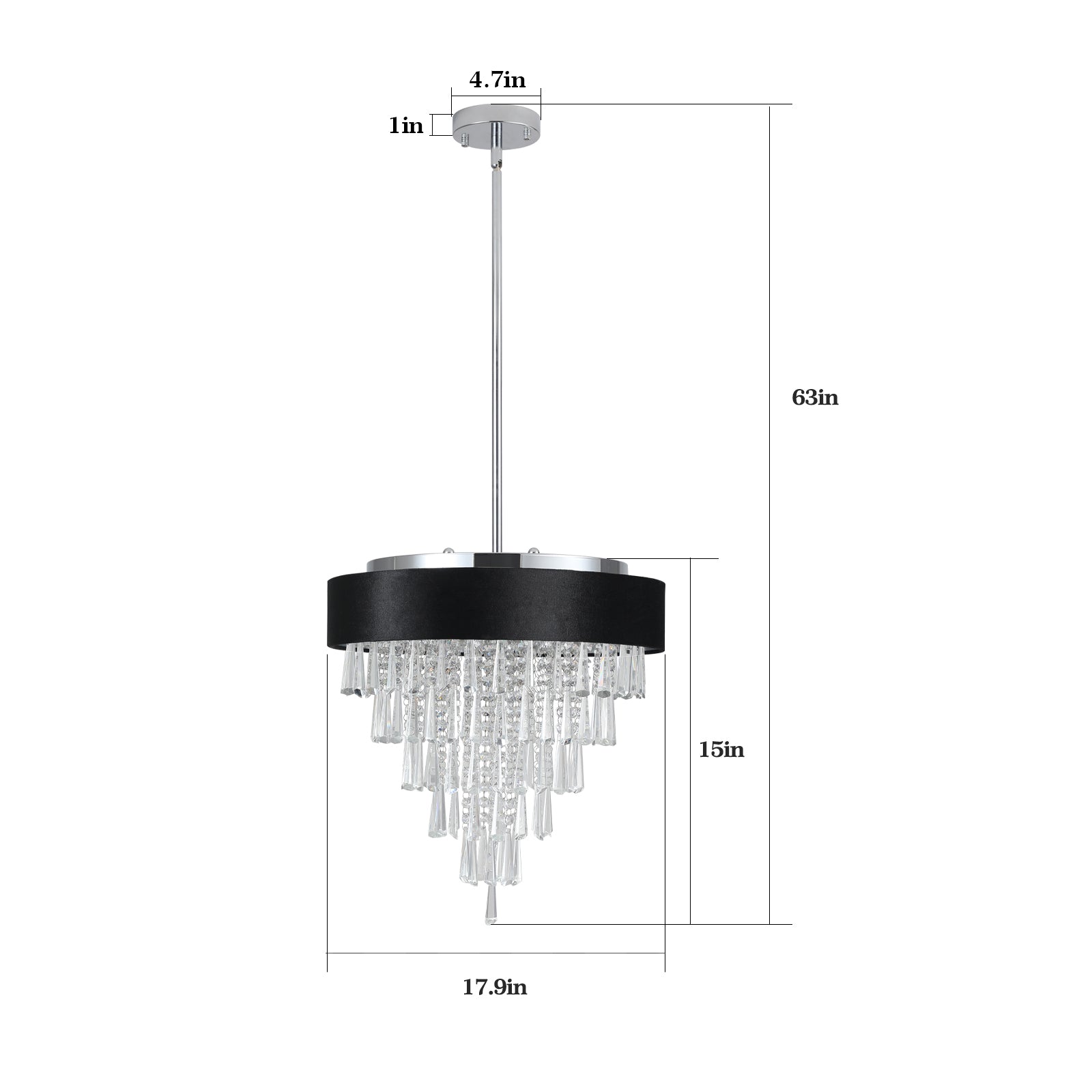 Modern Crystal Chandelier for Living Room Round transparent-modern-crystal