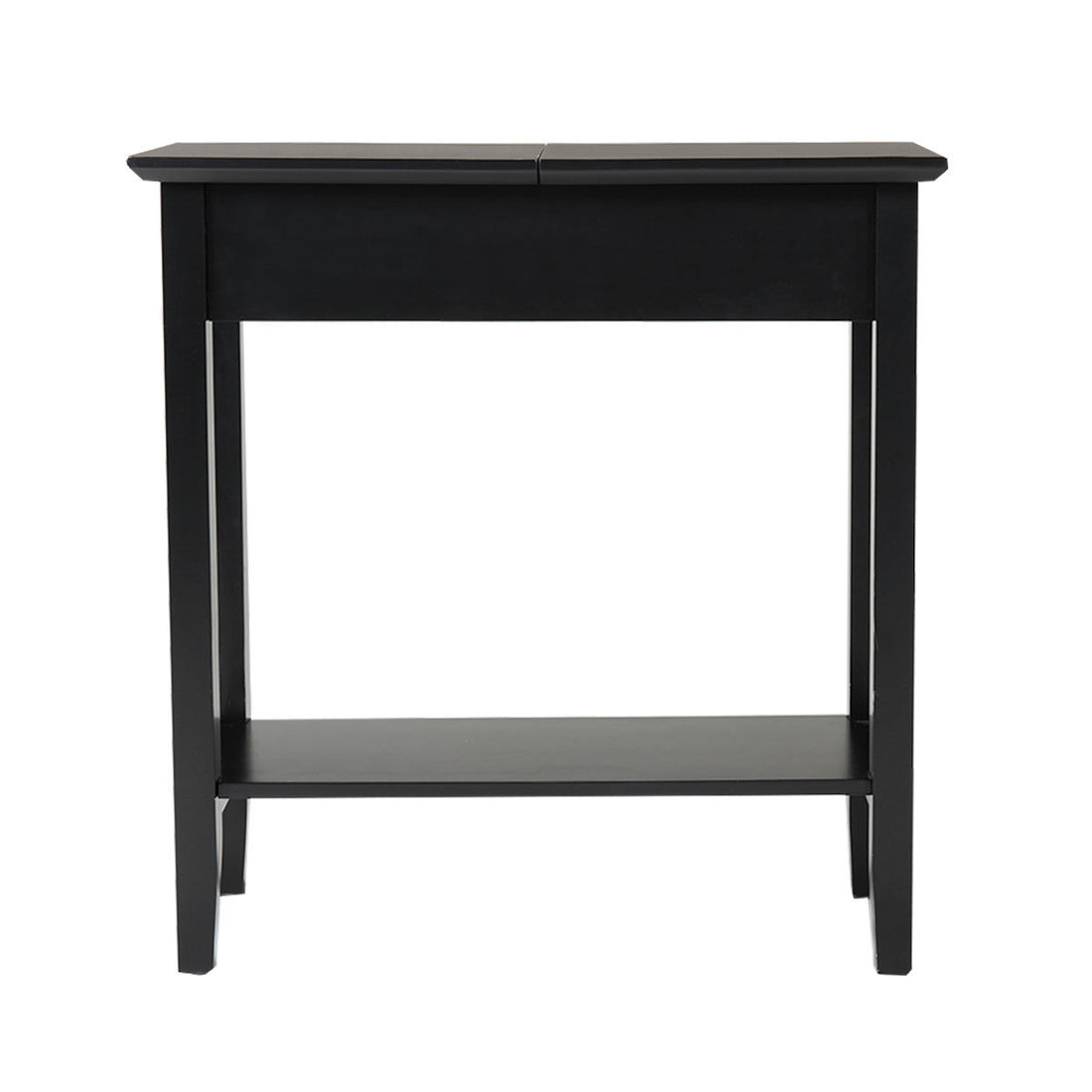 Flip Top End Table Narrow Side Table with Storage